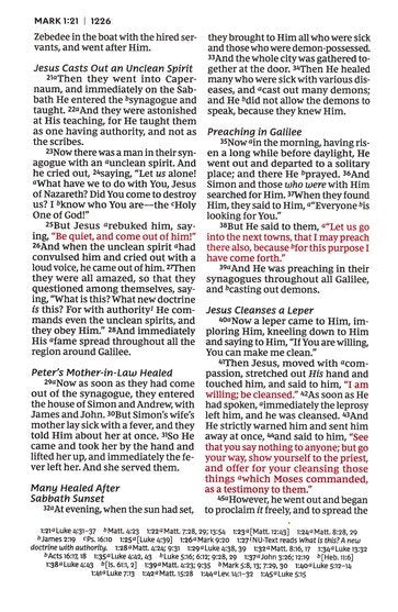 NKJV Compact Reference Bible Black Leathersoft