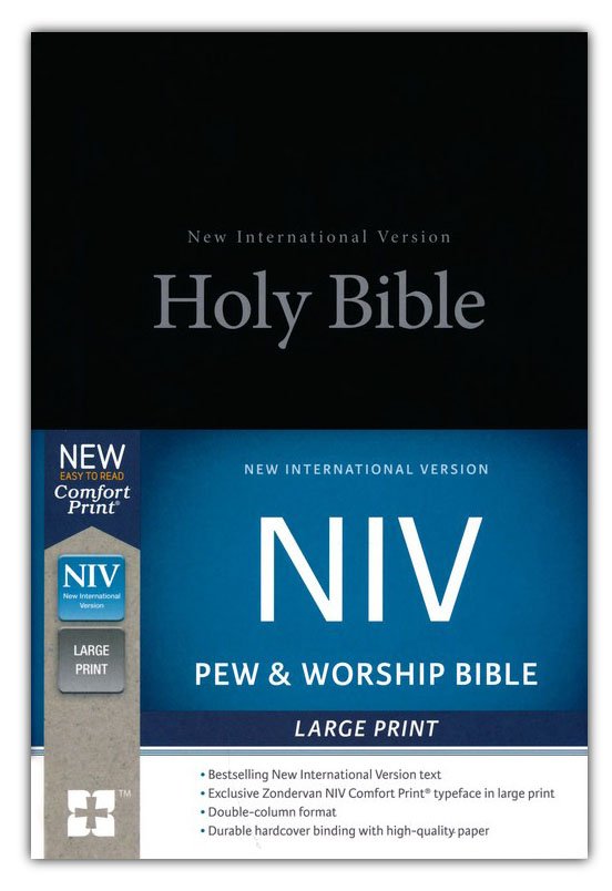 NIV Pew & Worship Bible Large Print Black (Church Bible)