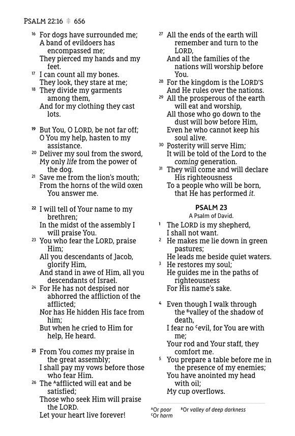 NASB Thinline Giant Print Bible - Black Bonded Leather