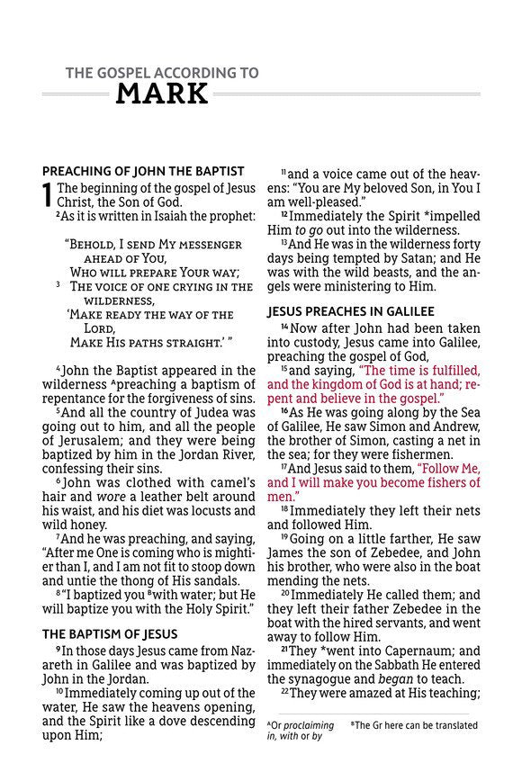 NASB Thinline Giant Print Bible - Black Bonded Leather