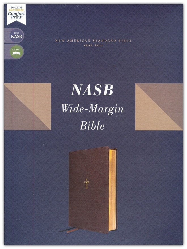 NASB 1995 Wide Margin Bible Brown Leathersoft