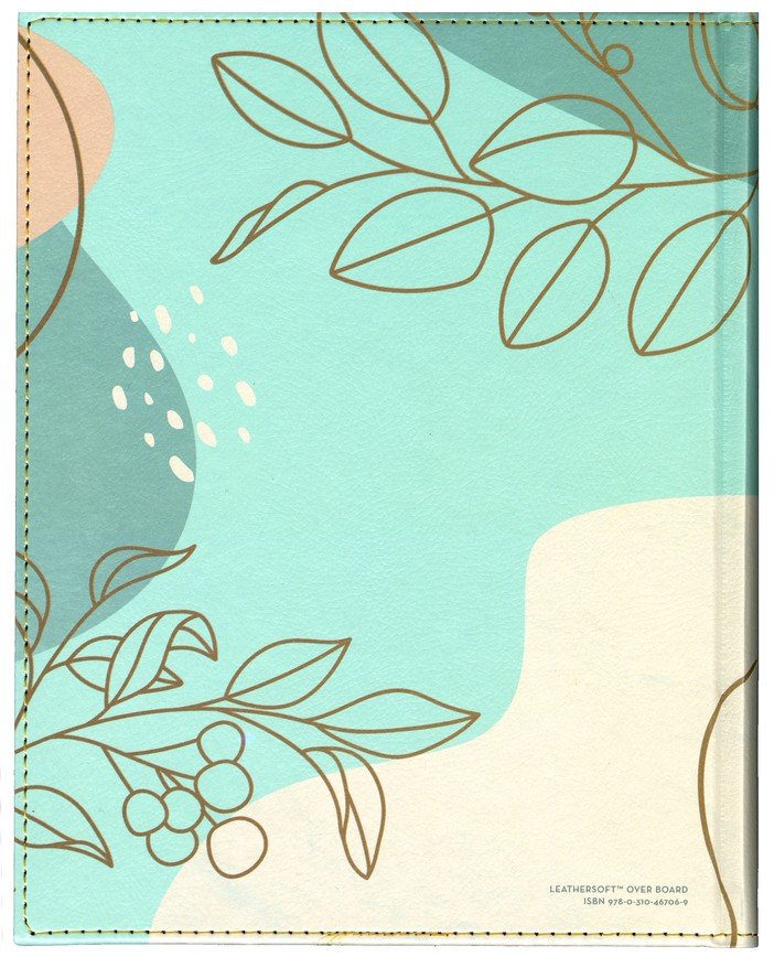 NIV Beautiful Word Coloring Bible Large Print Teal Floral Leathersoft