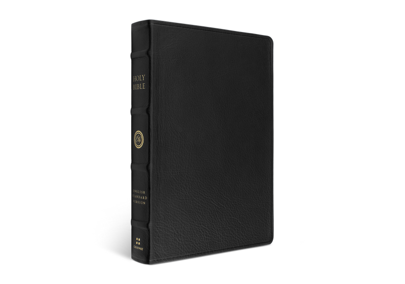 ESV Large Print Bible Black Genuine Leather