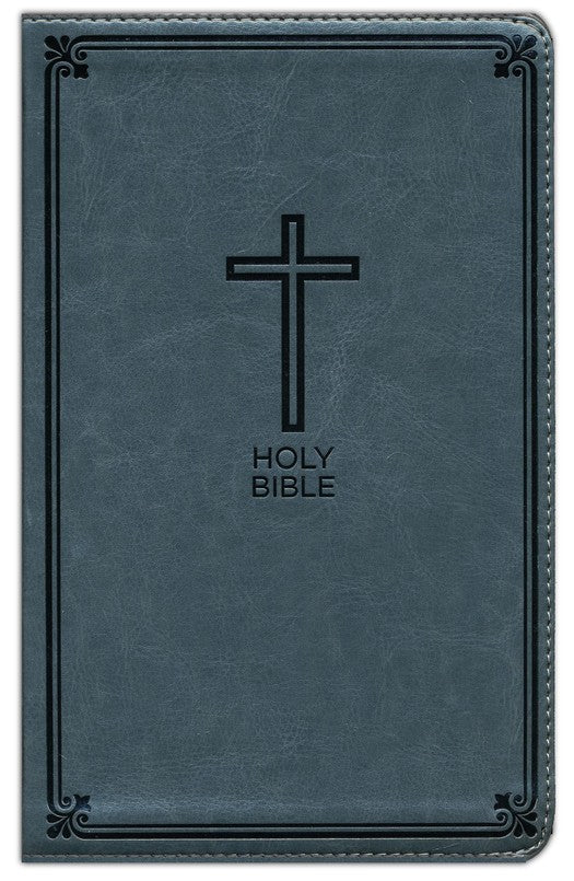 NKJV Deluxe Gift Bible Gray LeatherSoft
