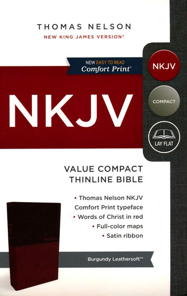 NKJV Value Compact Thinline Bible Burgundy