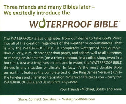 KJV Waterproof Bible Camouflage Cover