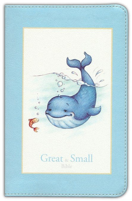 KJV Great and Small Baby Bible Baby Blue Leathertouch