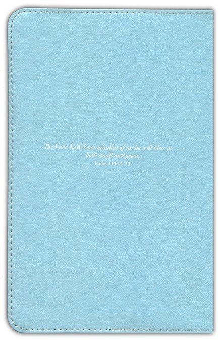 KJV Great and Small Baby Bible Baby Blue Leathertouch
