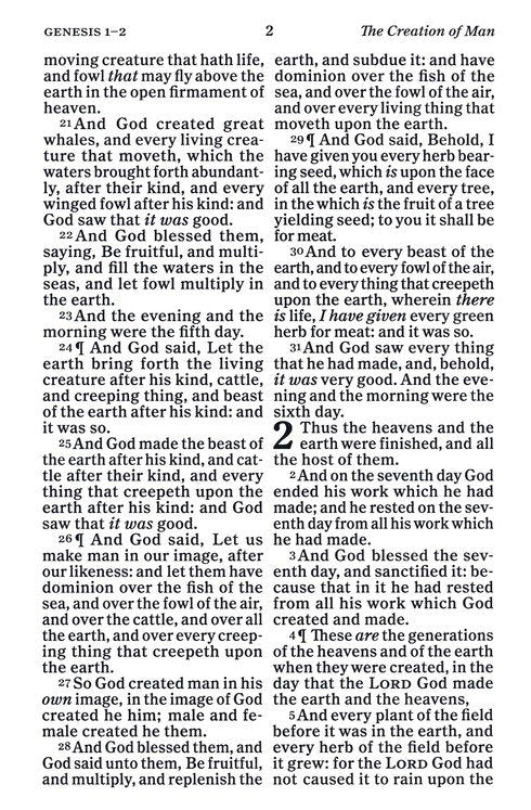 KJV Personal Size Giant Print Bible, Black Genuine Leather Indexed