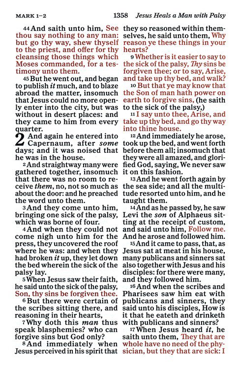 KJV Personal Size Giant Print Bible, Black Genuine Leather Indexed
