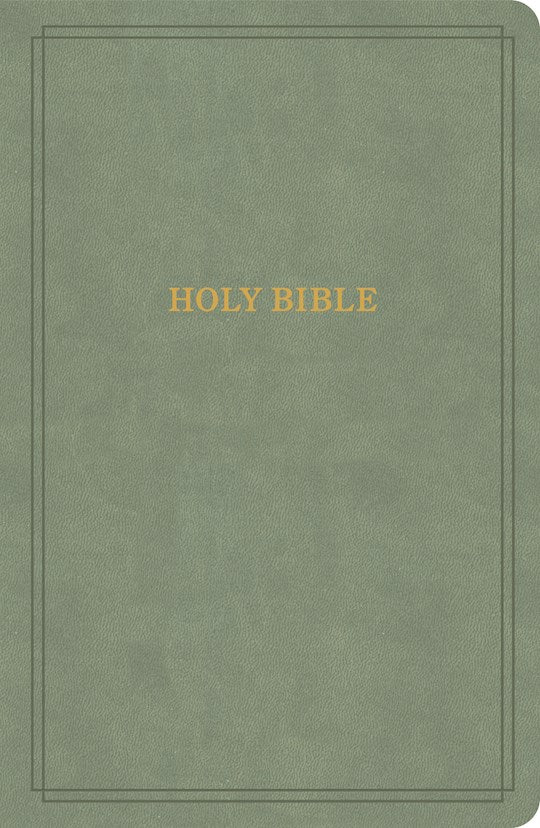 KJV Large Print Personal Size Reference Bible, Sage Suede LeatherTouch Indexed