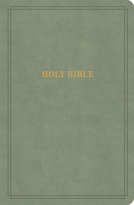 KJV Large Print Personal Size Reference Bible, Sage Suede LeatherTouch Indexed