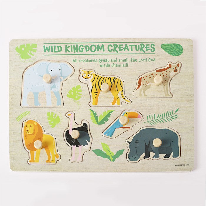 Wild Kingdom Wooden Peg Puzzle (top)