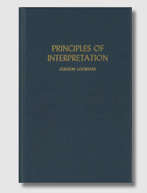 Principles Of Interpretation - Hardback