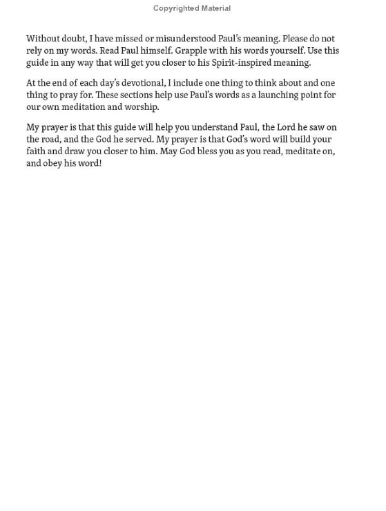 A Year In Paul's Letters: A Five Day a Week Devotional
