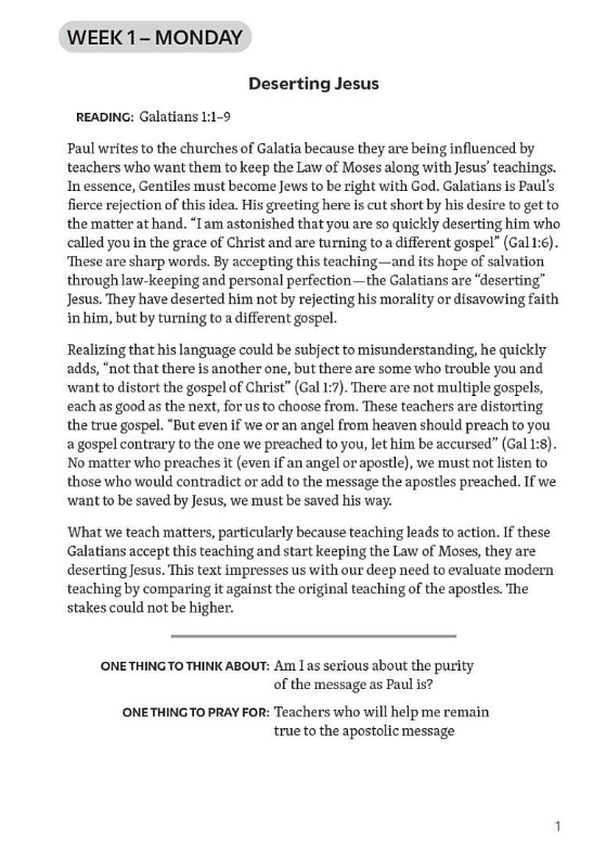A Year In Paul's Letters: A Five Day a Week Devotional