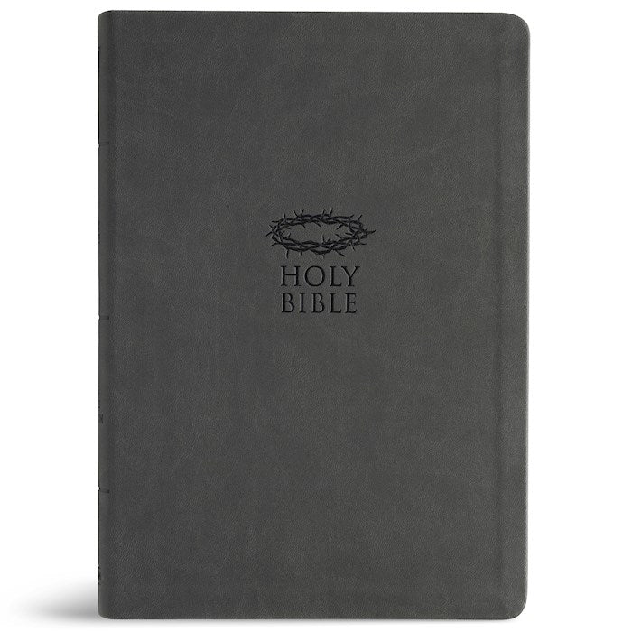 KJV Super Giant Print Reference Bible Value Edition, Charcoal LeatherTouch