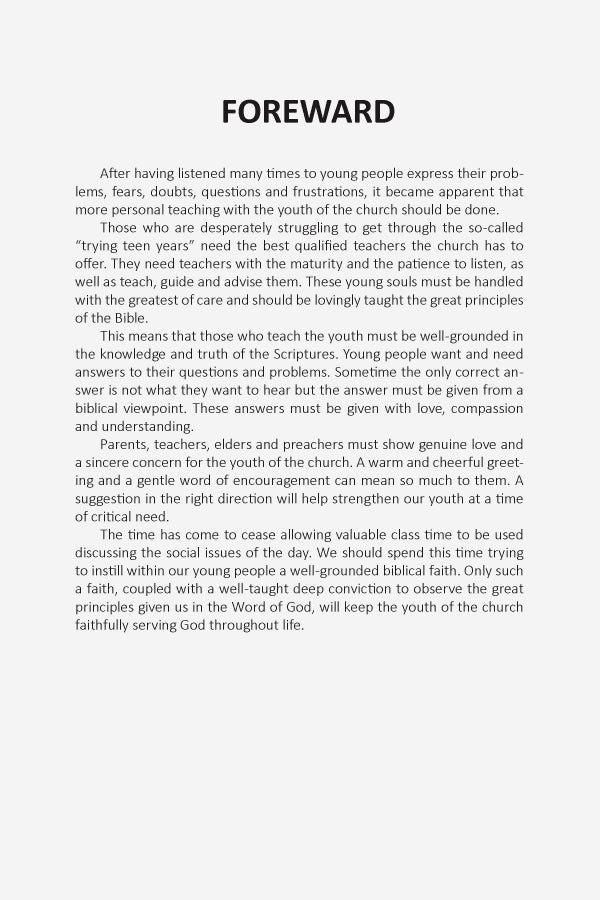 In the Days of Thy Youth, Revised Edition