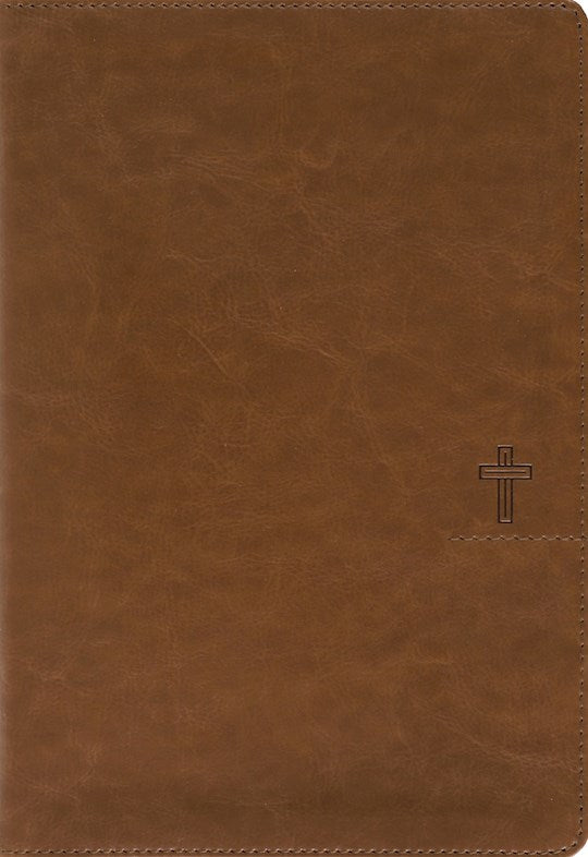 NASB Thinline Giant Print Bible - Brown Leathersoft
