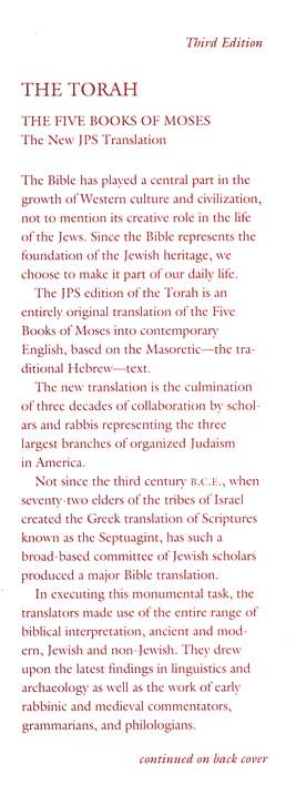 The Torah: The Five Books of Moses