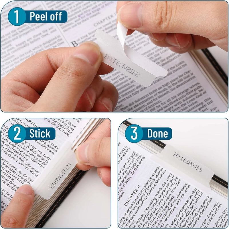Mr. Pen Transparent White Bible Tabs