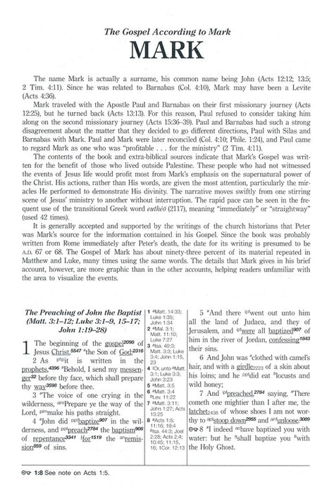 KJV Hebrew-Greek Key Word Bible Black Bonded Indexed