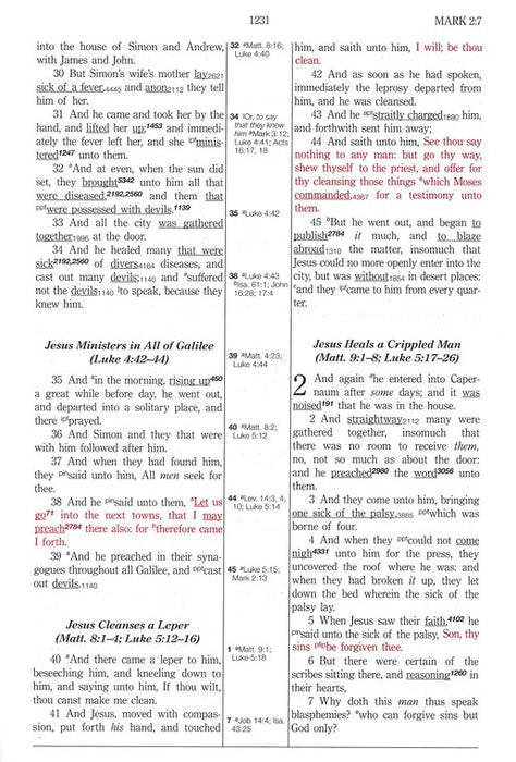 KJV Hebrew-Greek Key Word Bible Black Bonded Indexed