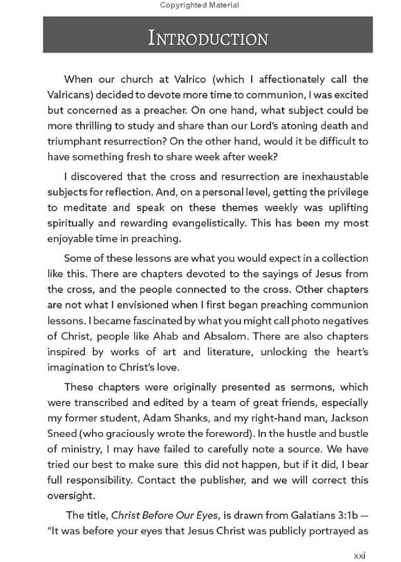 Christ Before Our Eyes: Readings for the Lord's Supper