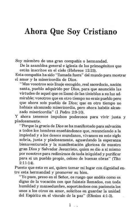 Ahora Que Soy Cristiano (Now That I'm A Christian)