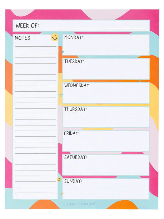 Weekly Calendar Notepad