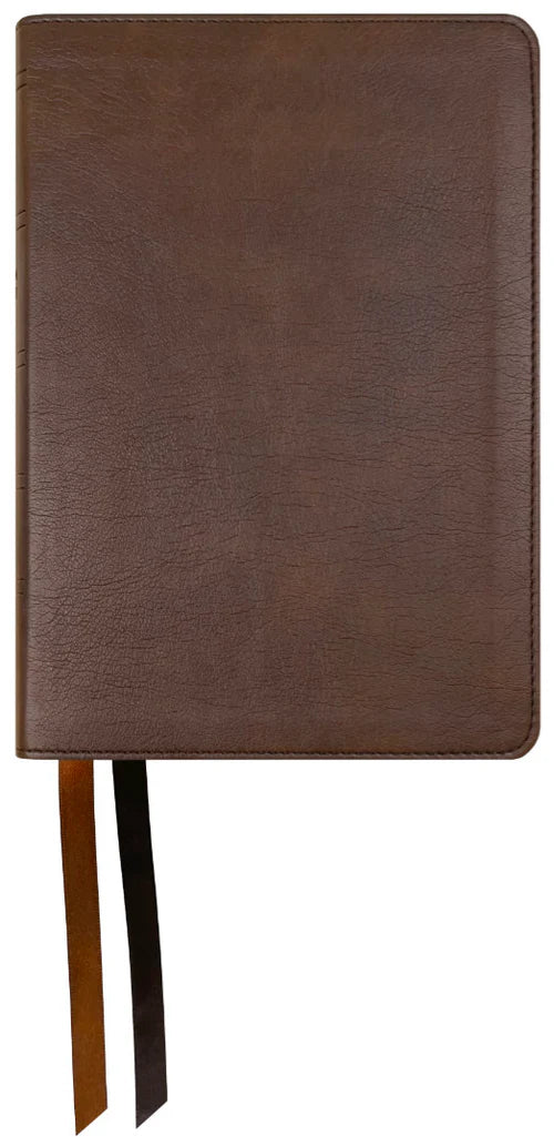 NASB 2020 Large Print Personal Size Bible Dark Brown Leathertex