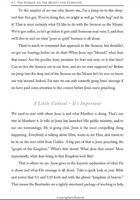 The Sermon on the Mount for Everyone