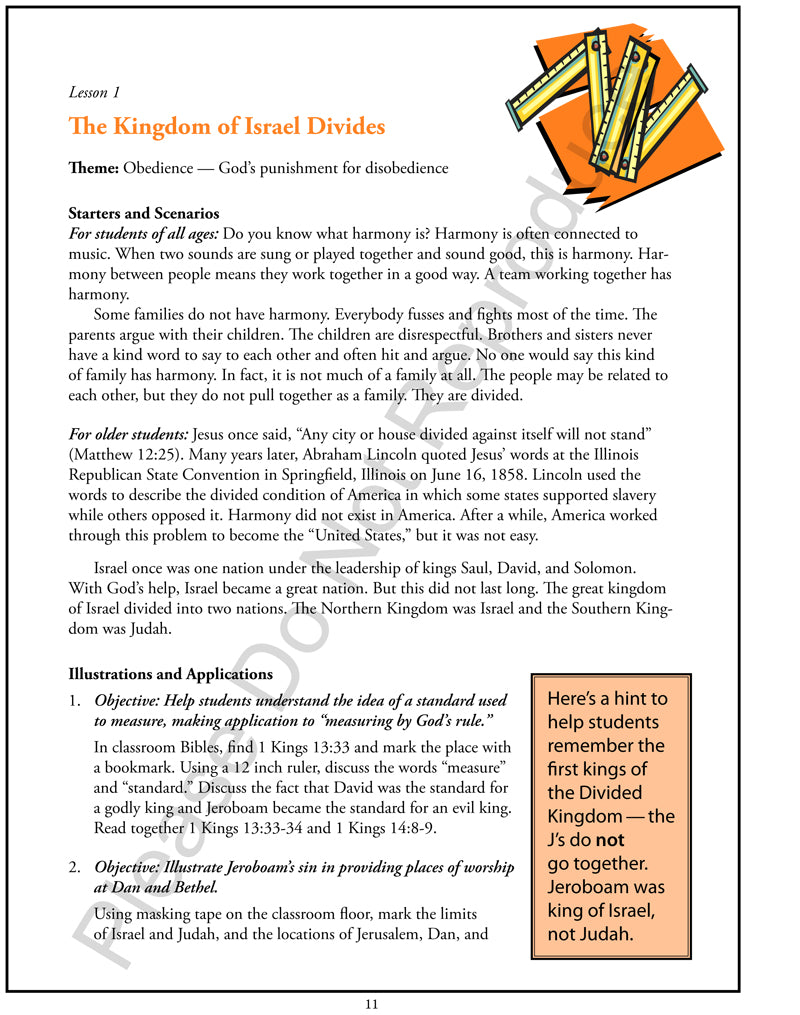 Measuring By God's Rule - Israel's Kings and Prophets