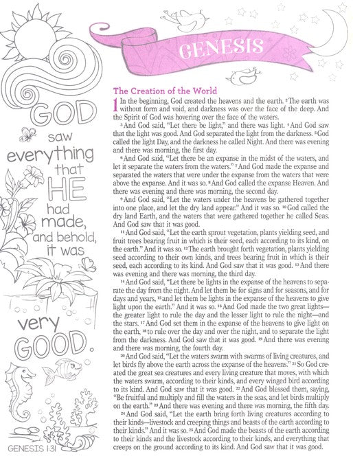 ESV My Creative Bible for Girls: Pink LuxLeather Hardcover
