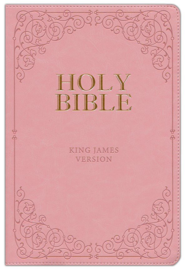 KJV Giant Print Full-Sized Bible Pink Faux Leather Indexed