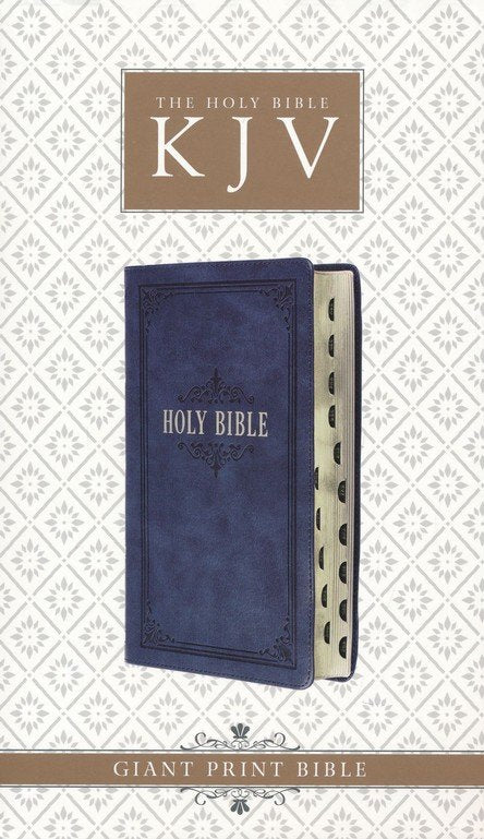 KJV Giant Print Standard Size Bible Navy Faux Leather Indexed