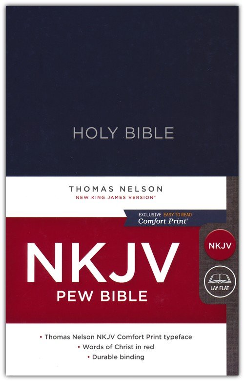 NKJV Pew Bible Navy Comfort Print