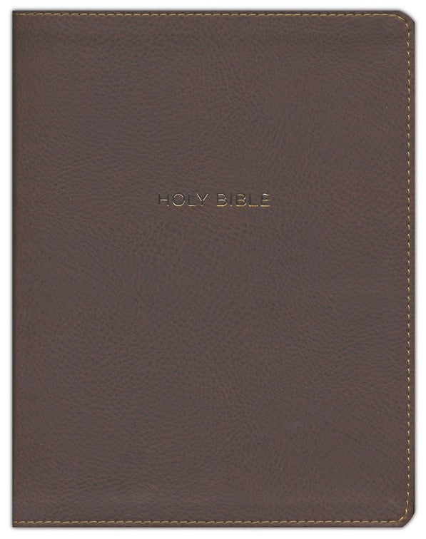 NKJV Journal the Word Reference Bible Mahogany Leathersoft
