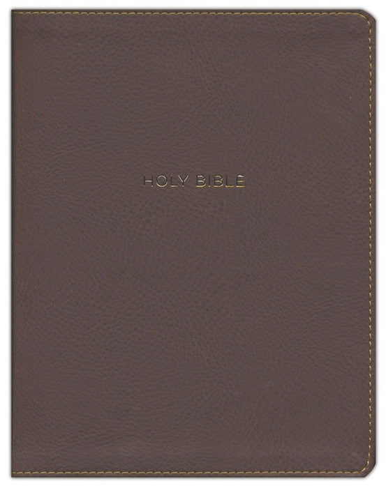 NKJV Journal the Word Reference Bible Mahogany Leathersoft