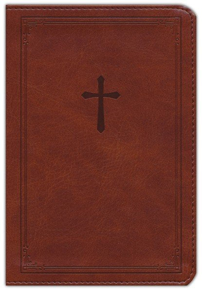NKJV End-of-Verse Compact Reference Bible Brown Leathersoft