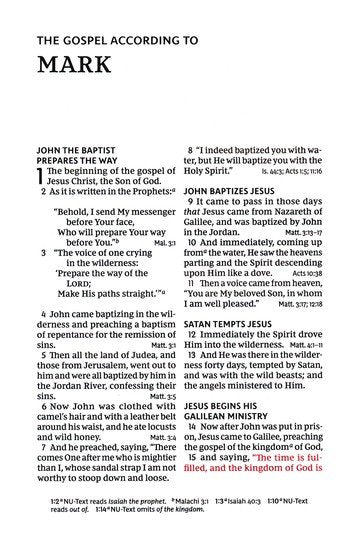 NKJV End-of-Verse Compact Reference Bible Brown Leathersoft