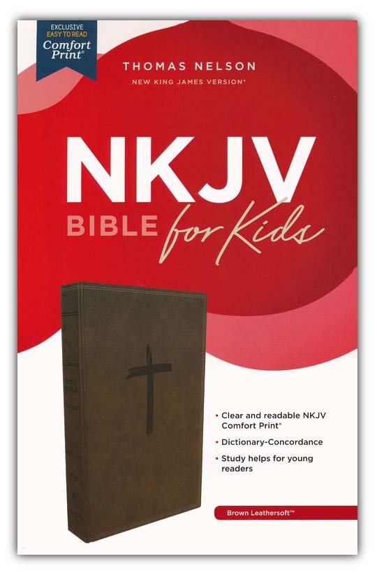 NKJV Bible for Kids Brown Leathersoft
