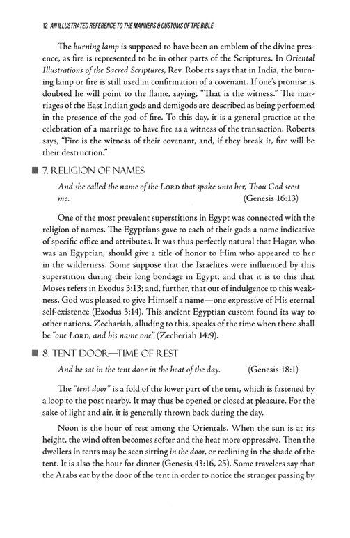 An Illustrated Reference to the Manners & Customs of the Bible