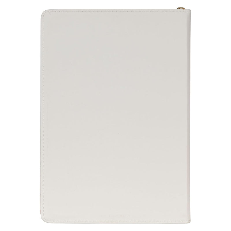 Journal: Love is Patient  Coral Poppy with Zipper Closure