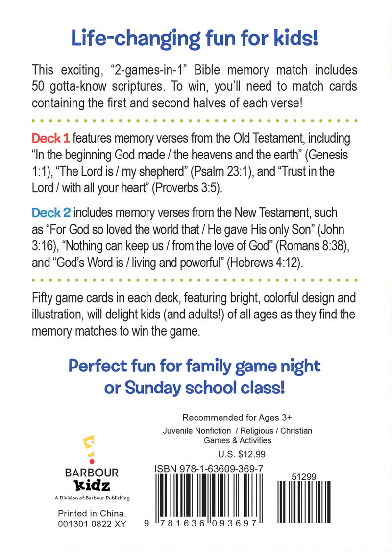 Bible Memory Match! Card Game