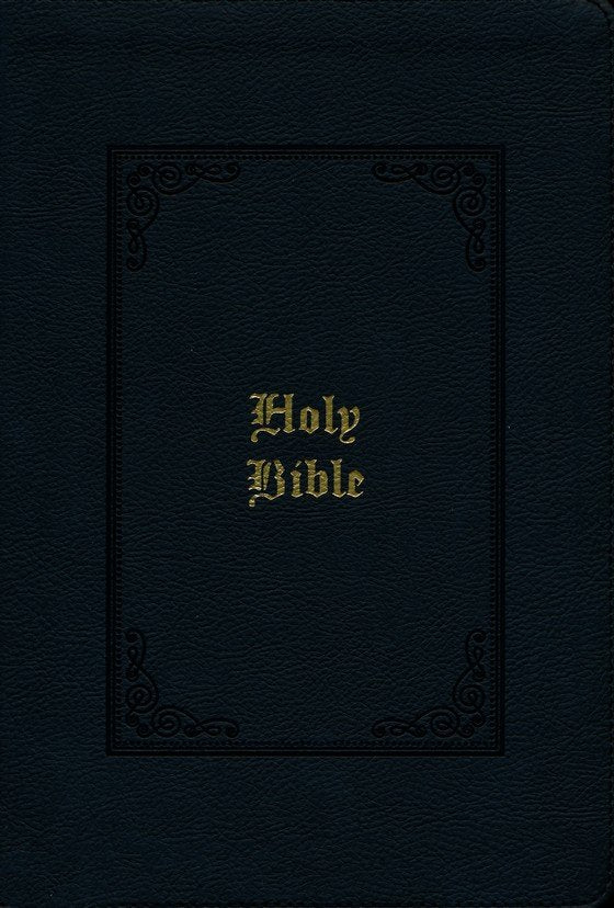 KJV Large Print Center Column Reference Bible Black Leathersoft (op)