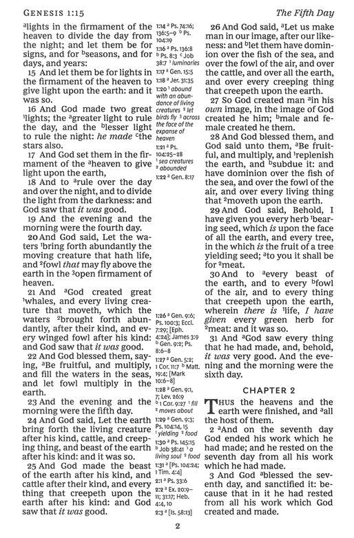 KJV Large Print Center Column Reference Bible Brown Leathersoft Indexed (op-a)