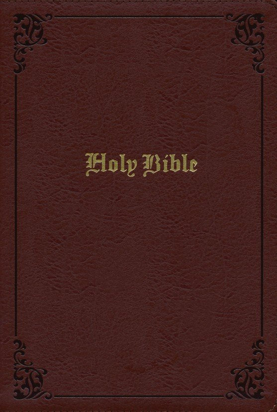 KJV Large Print Center Column Reference Bible Brown Bonded Leather