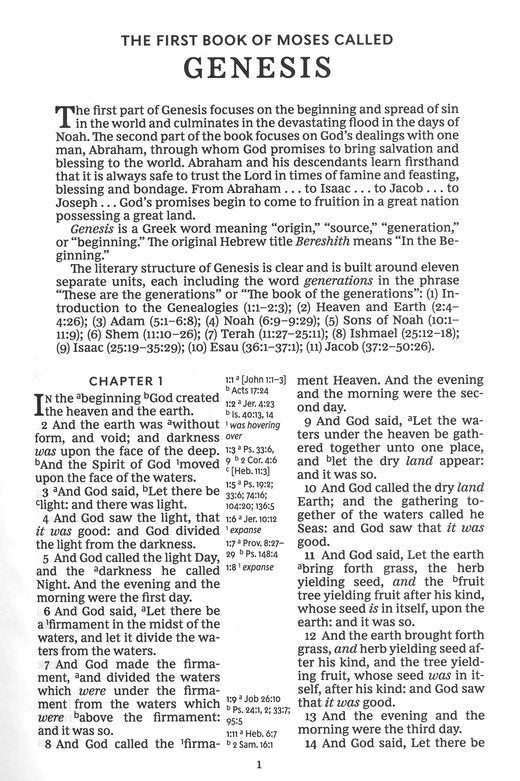 KJV Large Print Center Column Reference Bible Black Leathersoft Indexed (op)