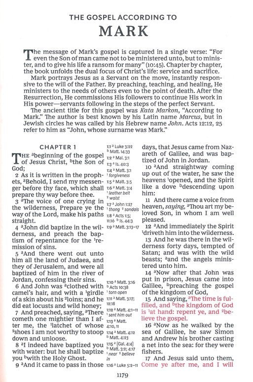 KJV Large Print Center Column Reference Bible Black Leathersoft Indexed (op)